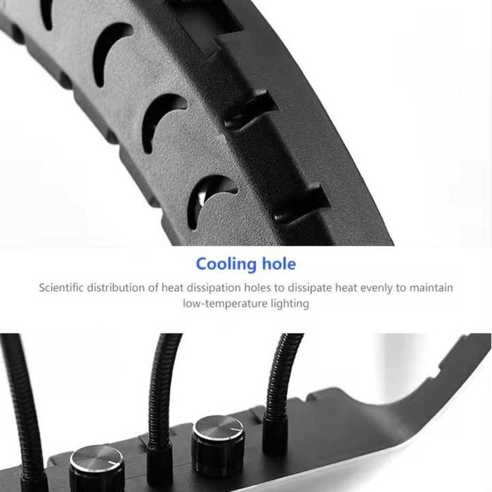 ring light 54 cm si 480 led-uri cu lumina rece/calda tip inel