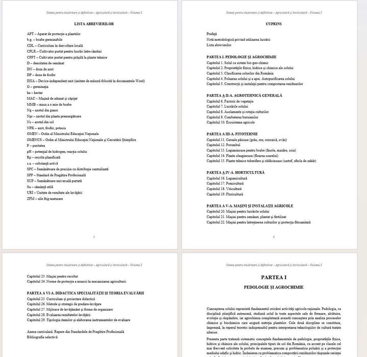 Agricultura – Horticultura Vol. I + II – Sinteze tematice, Subiecte rezolvate si teste pentru Titularizare si Definitivat