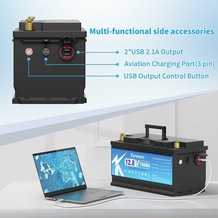 Baterie LiFePo4 Kepworth 12v 100Ah Acumulator