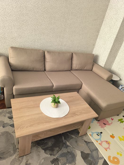 Ъглов диван + холна маса