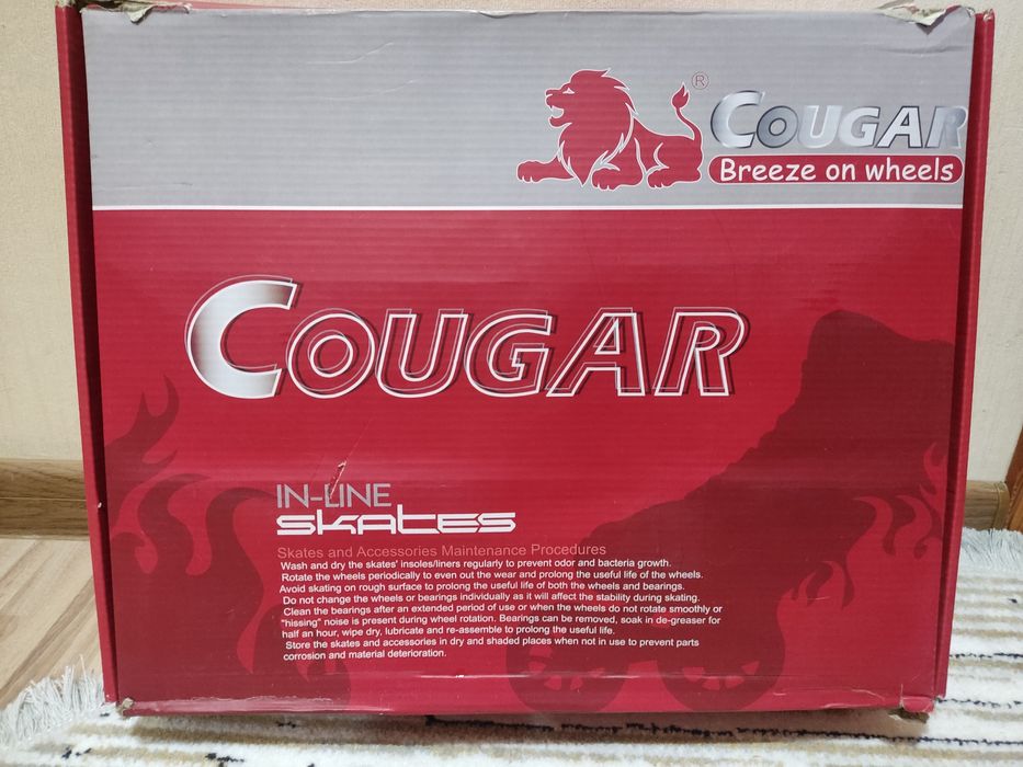 Роликовые коньки Cougar (полный комплект в коробке)
