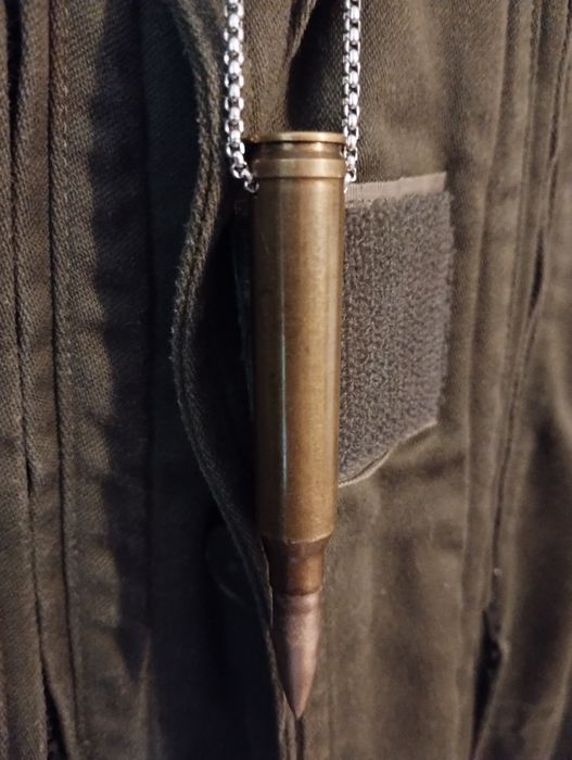 Lantisor cartus real de sniper dezamorsat colier glont