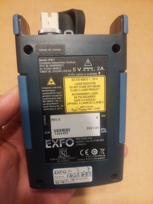 Powermeter fiber optic Exfo px1 tester fibra optica
