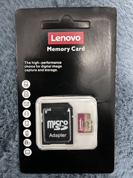 Card SD Lenovo Extreme 512GB A2 V30 drona video foto