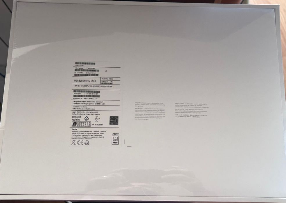 MacBook Pro 13 2022!!SIGILAT!!8GB/512GB