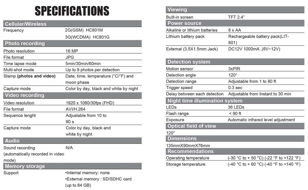 Фотокапан Suntek HC-801G