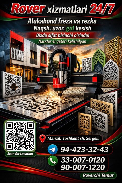 Rover xizmati. Alukabond freza