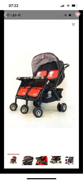Детская коляска для двойный