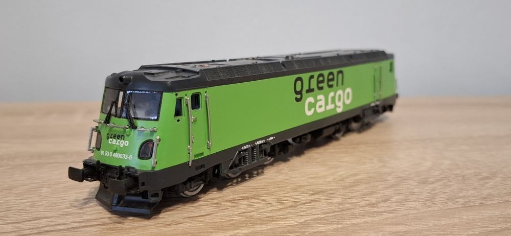 Vand macheta statica incompleta locomotiva Lema Green Cargo trenulet electric 1:87 h0
