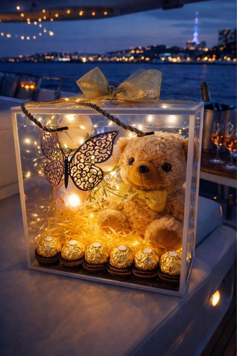 Медвежонок с цветочками и Ferrero Rocher