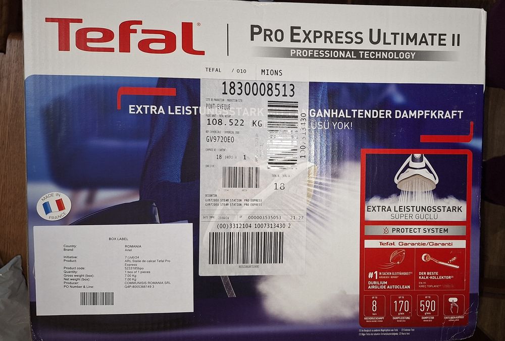 Statie de calcat cu boiler de inalta presiune Tefal Pro Express Ultima