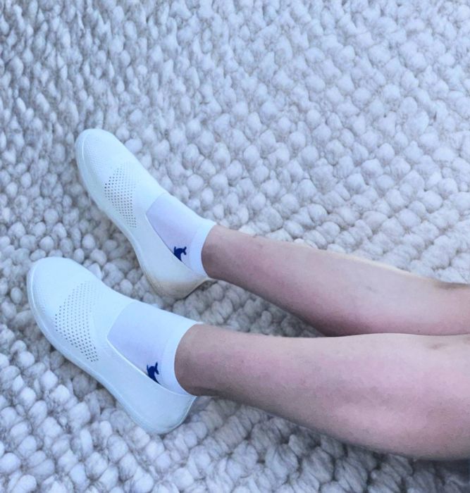 Мокасины белые сетчатые