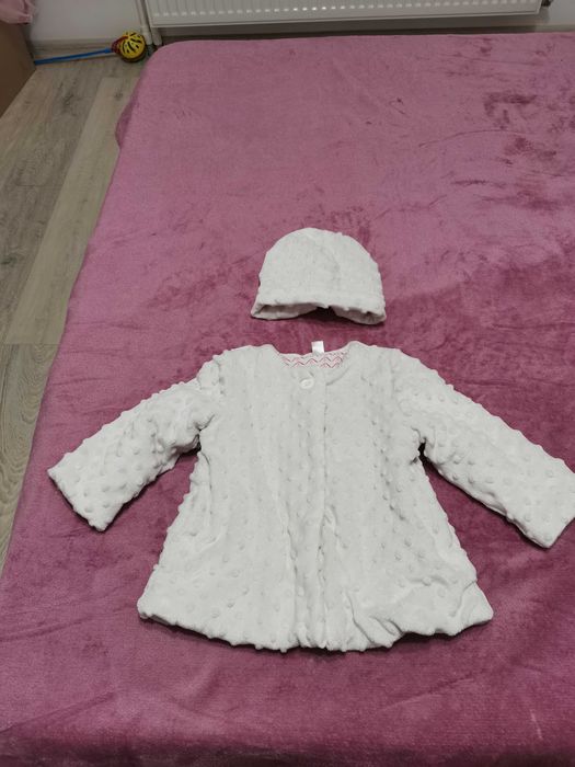 Palton pluș cu caciulita 23 luni, gros