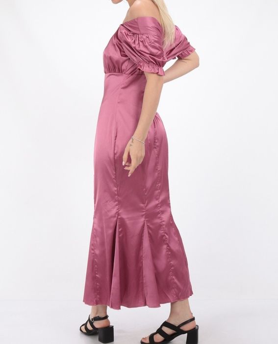 Rochie midi damă cu mânecă scurtă