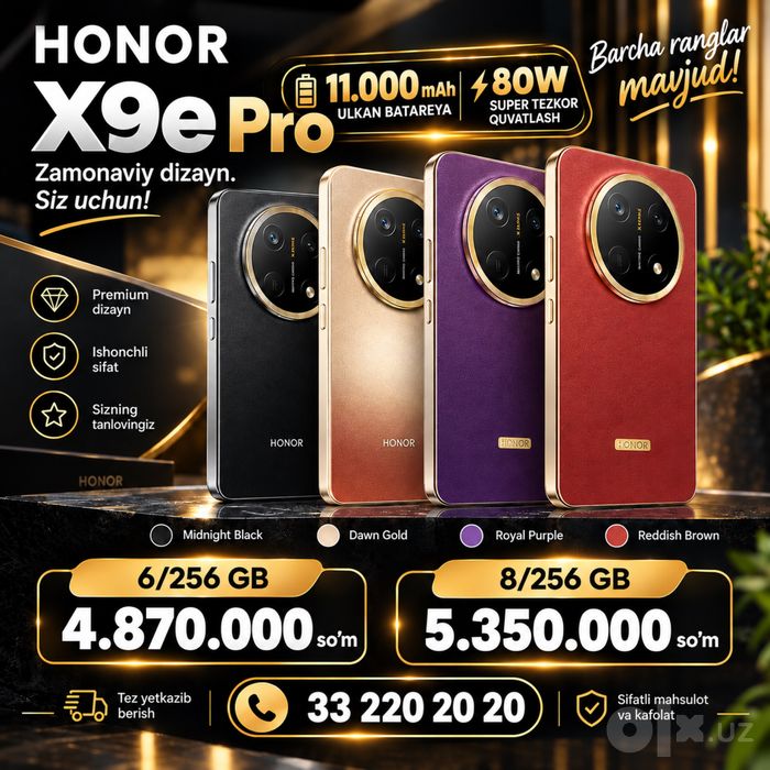 Honor X9e pro Ajoyib narxlarda