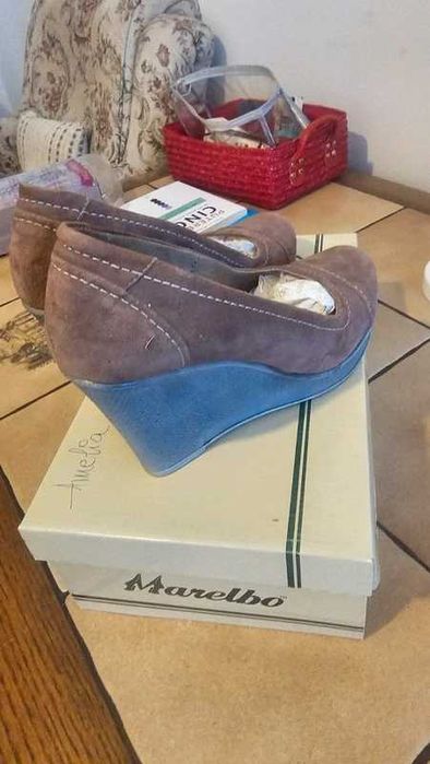 Pantofi din piele întoarsă Marelbo 39