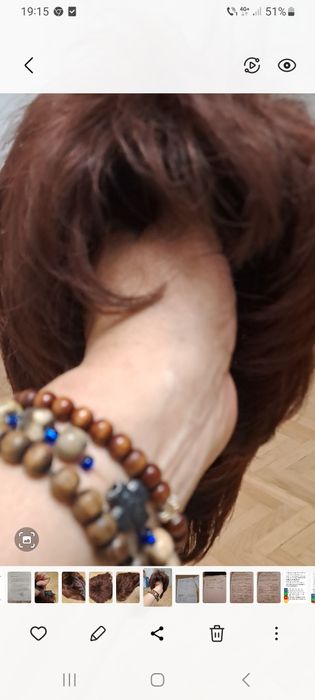 Peruca roscata par scurt