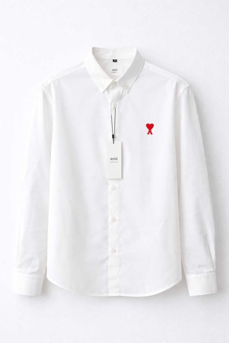Cămașă AMI Paris Bumbac 100%, M (potrivit și S), Premium, cu Etichetă