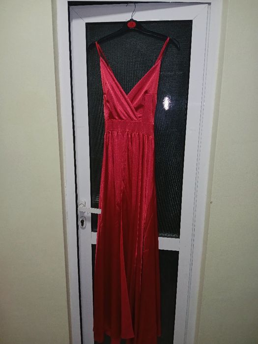 Rochie satin lungă
