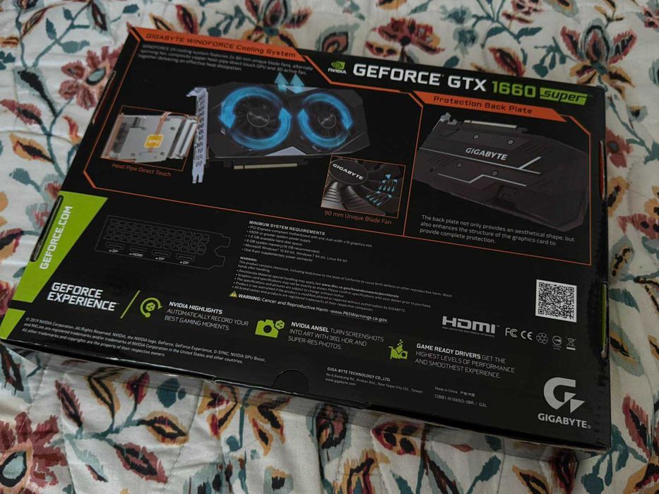 Gigabyte GeForce GTX 1660 Super Gaming OC – Перфектна, Пълен комплект!