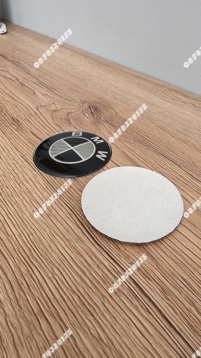 Задна емблема BMW E46 комби 65мм – карбон тип люспа