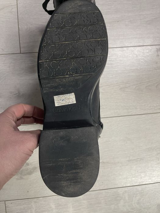 Calvin Klein боти кубинки естествена кожа