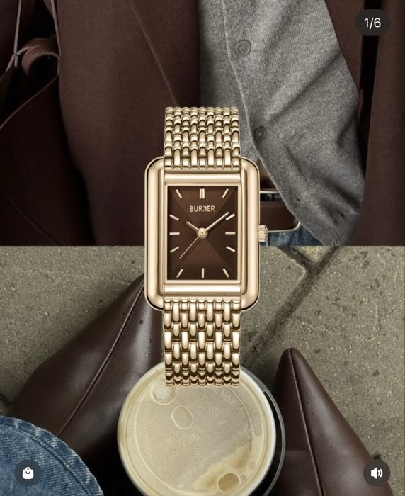 Часы Burker olivia gold brown