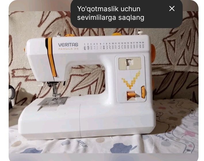Tikuv moshina holati ideal