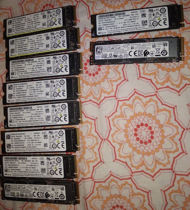 Употребявани SSD sata, M2 ssd, nvme ssd