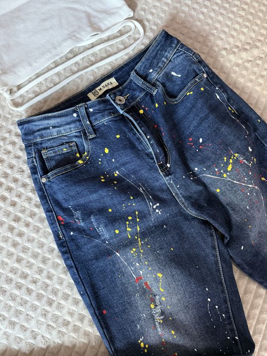 Дамски дънки с пръски