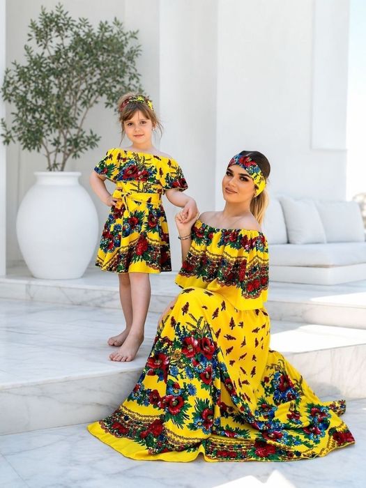 Rochii tradiționale mama fiica 
120 lei dama 
85 lei copil 
200 lei set mamă + copil 
Material vâscoza , timp de fabricare 3-7 zile lucratoare