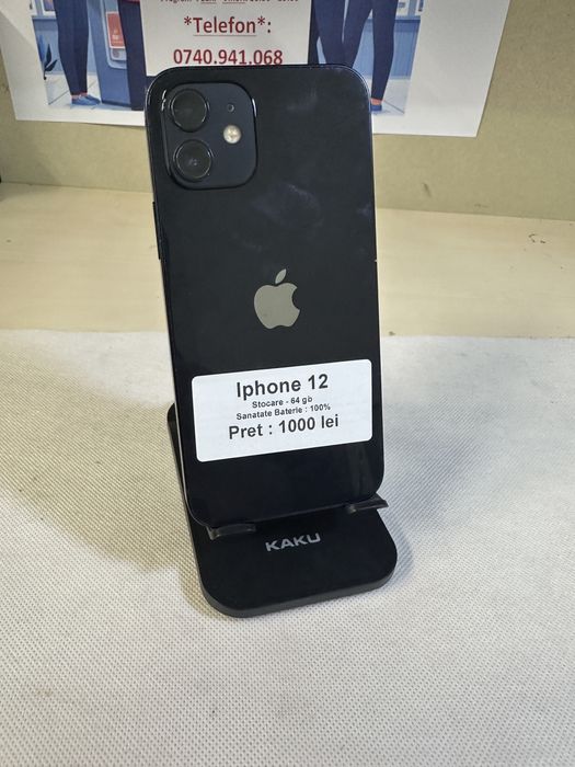 Iphone 12 / 128 gb / 100% baterie / folie sticla cadou
