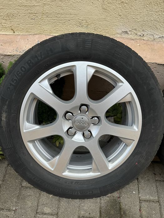 Set Jante Aliaj Originale Audi 17" + Anvelope Continental 215/60 R17