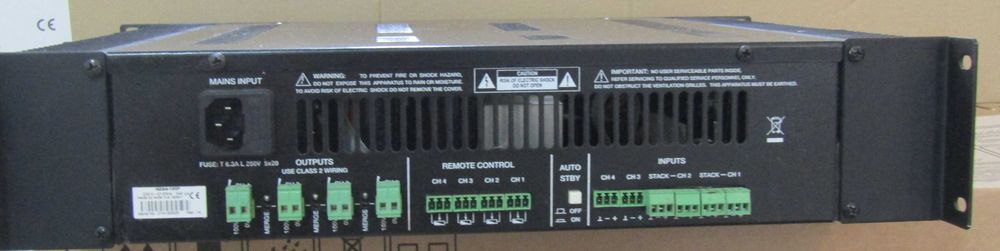 Amplificator Ecler HZA4-120F 4 canale MERGING cu iesiri directe de 4 x 120 W RMS @ 100 V