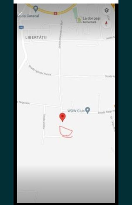 Teren intravilan zona Tirgu nou Wow