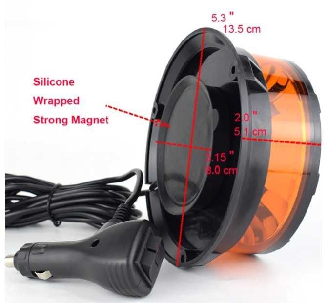 Girofar auto magnetiic 12v 24v 48w
