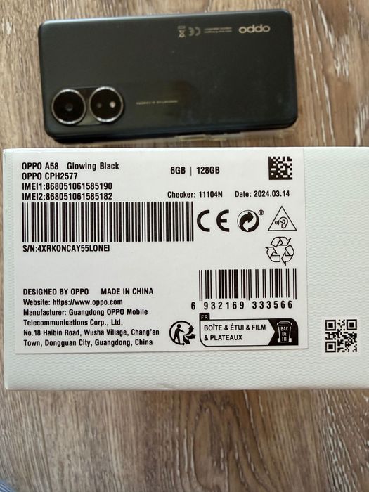 Smartphone telefon Oppo A58 128Gb