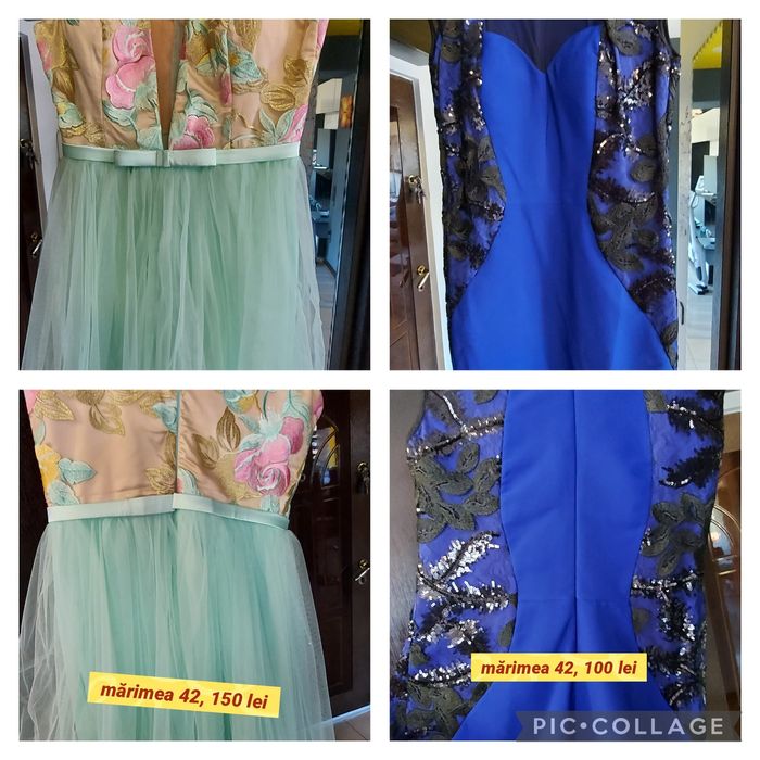 Rochii de seară, purtate de câteva ori, pe comanda și din magazin