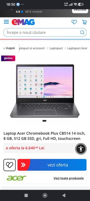 Acer Chromebook Plus 514 NOU