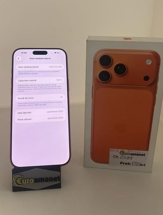 Telefon mobil Apple iPhone 17 Pro Max, 256GB, 5G -A-