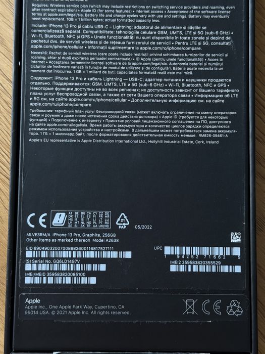 iPhone 13 Pro 256GB – Impecabil, funcționează perfect