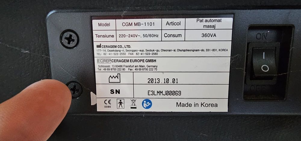 Pat masaj Ceragem MB-1101