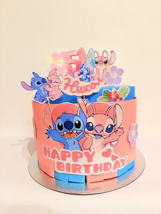 Хартиена торта със Стич и Ейнджъл Stitch