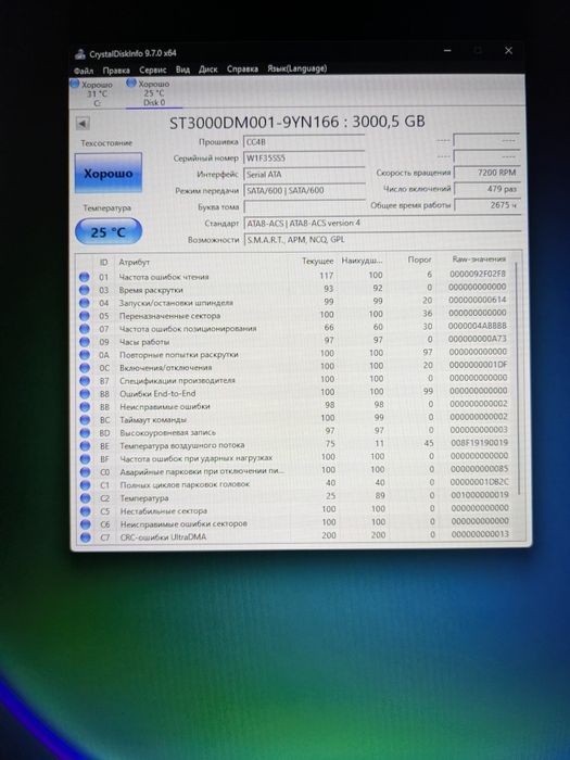 Жёсткие диски объемом 1Tb/2Tb/3Tb/4Tb