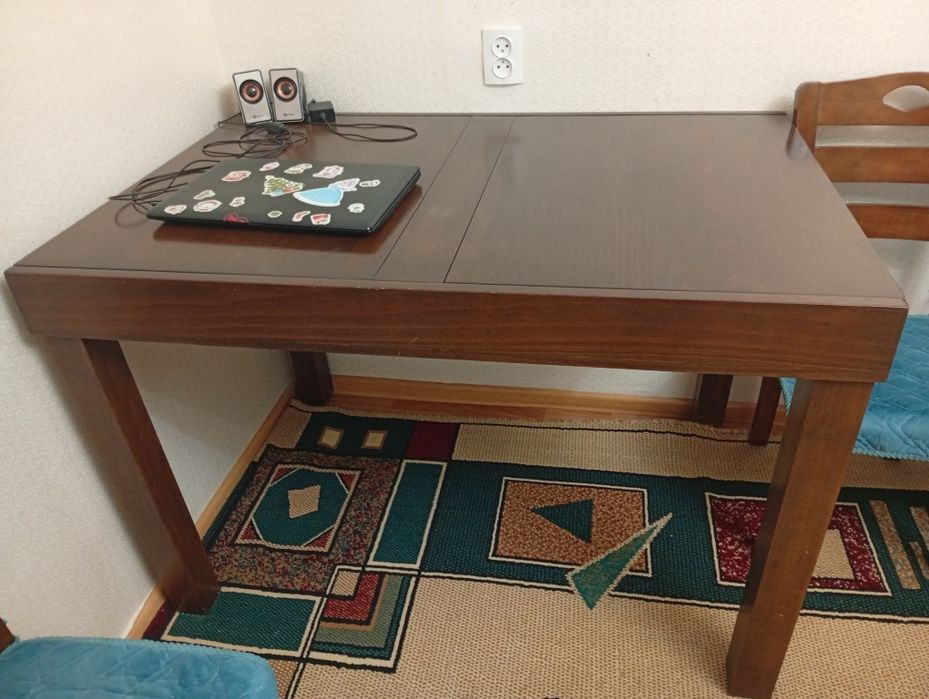 Стол деревянный обеденный, 120×80,