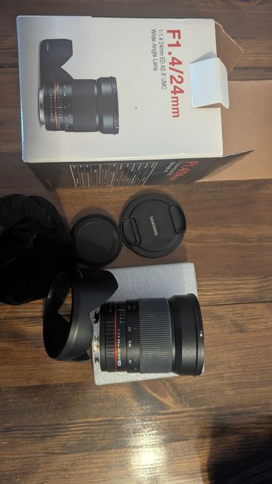 Обектив Samyang 24mm f/1.4 ED AS IF UMC – Като нов (с кутия)