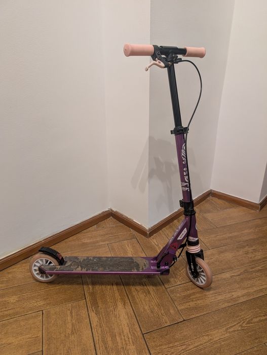 Trotinetă Oxelo mid 5 cu Suspensii şi Frâne pe Ghidon Mid 5 Violet Copii