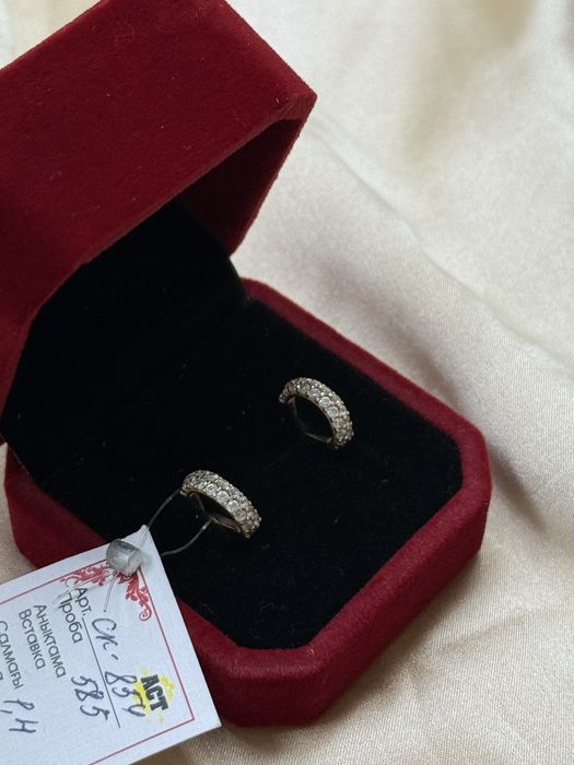 Золотые детские серьги