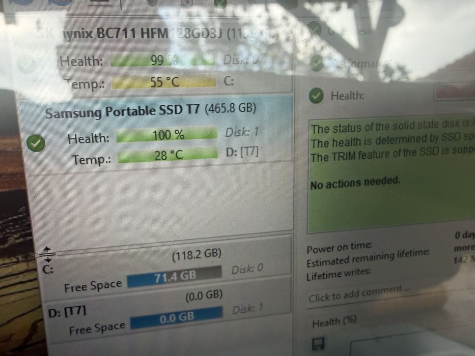 SSD Portabil Samsung  T7 USB 3.2 Gen.2 500GB
