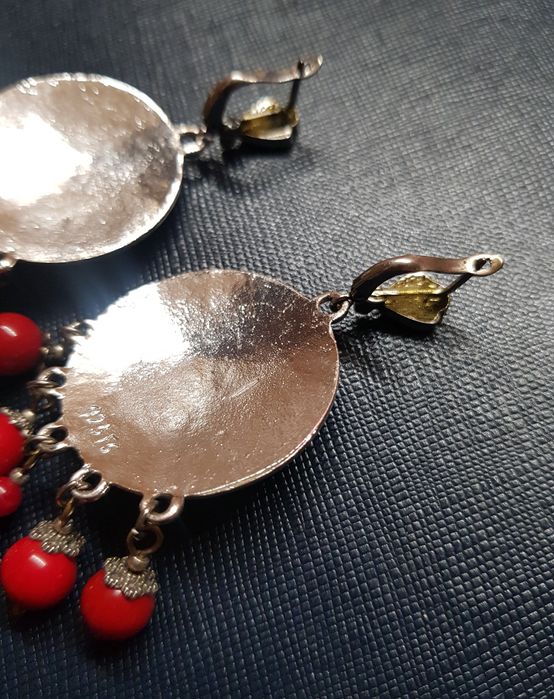 Серьги в национальном стиле, серебро